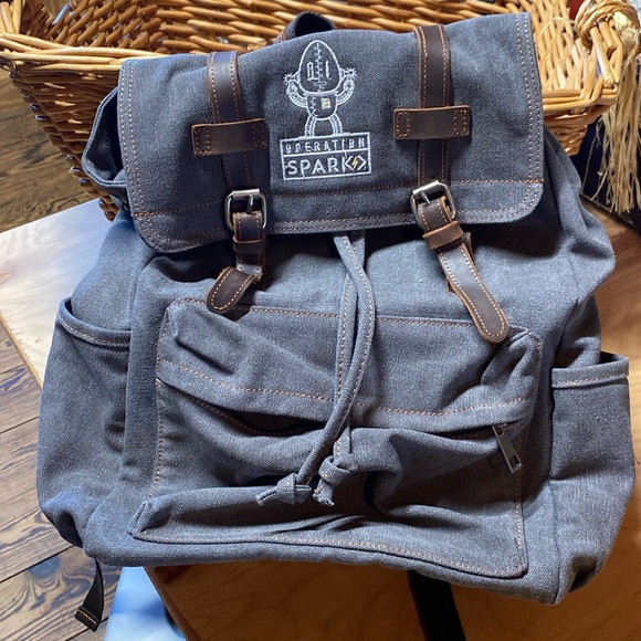 Other - NWOT canvas & leather backpack